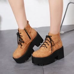 Boogzel Apparel Offenburg Lace Up Boots PREPPY CLOTHES