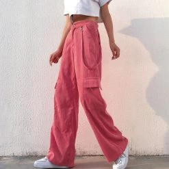 Boogzel Apparel Pink Cord Cargo Pants