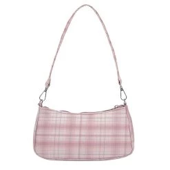 Boogzel Apparel Soft Girl Plaid Baguette Bag Y2K OUTFITS