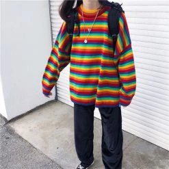 Boogzel Apparel Rainbow Oversized Knit