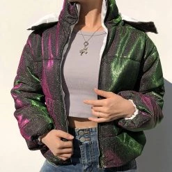Boogzel Apparel Disco Dynasty Puffer Jacket Clothing