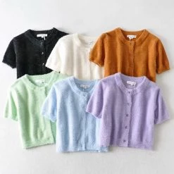 Boogzel Apparel SOFT GIRL OUTFITS Self Made Fuzzy Top