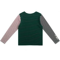 Boogzel Apparel Striped Asymmetric Long Sleeve Top Clothing