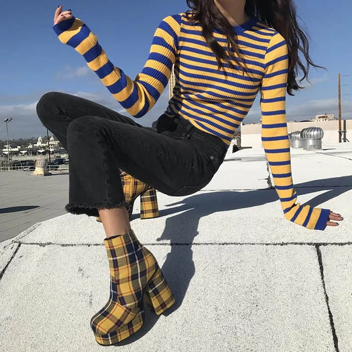 Boogzel Apparel Striped Ribbed Sweater 4 Boogzel Apparel Striped Ribbed Sweater