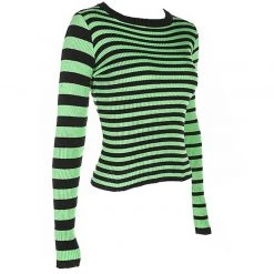 Boogzel Apparel Striped Ribbed Sweater