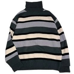 Boogzel Apparel Striped Roll Neck Sweater