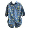 Boogzel Apparel COTTAGECORE / ARTSY Sunflowers Denim Shirt