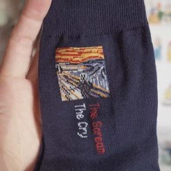 Boogzel Apparel The Scream Munch Socks COTTAGECORE / ARTSY