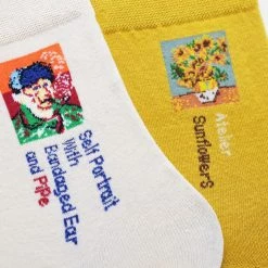 Boogzel Apparel COTTAGECORE / ARTSY Van Gogh Self Portrait Socks
