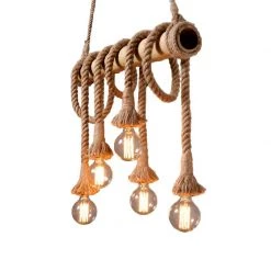 Boogzel Apparel Vintage Rope Pendant Light