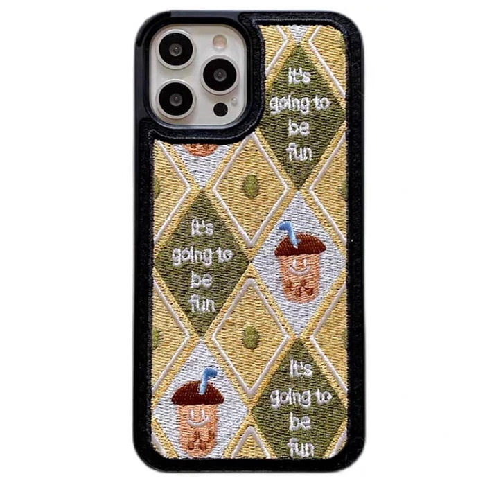 Boogzel Apparel Acorn Argyle IPhone Case IPHONE CASES 1 Boogzel Apparel Acorn Argyle IPhone Case IPHONE CASES
