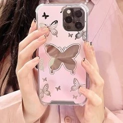 Boogzel Apparel BUTTERFLY AESTHETIC Aesthetic Butterfly Pink IPhone Case