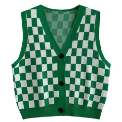 Boogzel Apparel INDIE CLOTHES Aesthetic Checkboard Vest