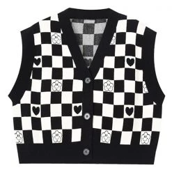 Boogzel Apparel Checkerboard Cropped Vest