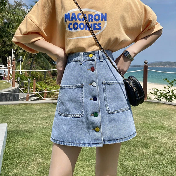 Boogzel Apparel 2.0 Artsy Denim Skirt 2 Boogzel Apparel 2.0 Artsy Denim Skirt