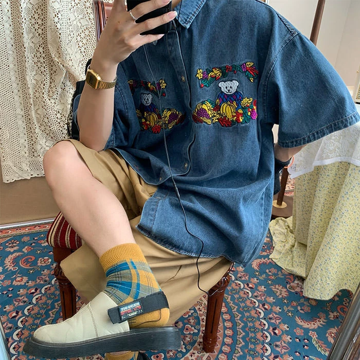 Boogzel Apparel Fall Season Embroidery Shirt E BOY - SOFT BOY 2 Boogzel Apparel Fall Season Embroidery Shirt E BOY - SOFT BOY