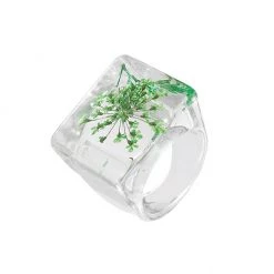 Boogzel Apparel COTTAGECORE / ARTSY Botanical Garden Resin Ring