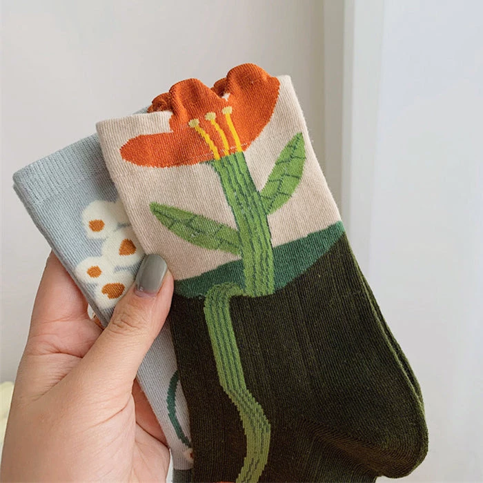 Boogzel Apparel Aesthetic Flower Socks 2 Boogzel Apparel Aesthetic Flower Socks