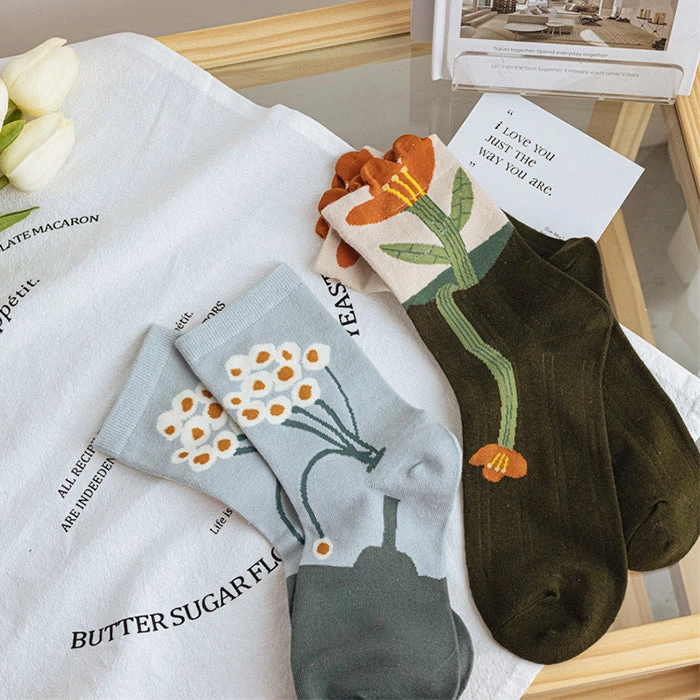 Boogzel Apparel Aesthetic Flower Socks 3 Boogzel Apparel Aesthetic Flower Socks