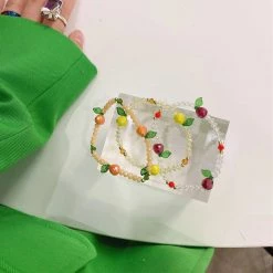 Boogzel Apparel Y2K Fruit Pearl Ring