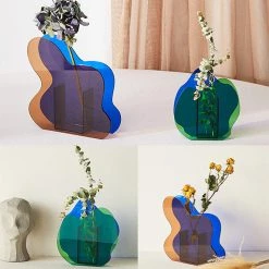 Boogzel Apparel Postmodern Acrylic Vases Home Decor
