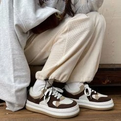 Boogzel Apparel Coffee Cream Sneakers Shoes