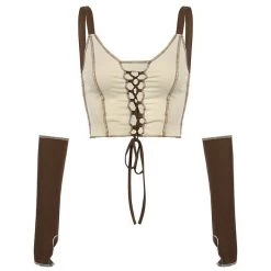 Boogzel Apparel Y2K OUTFITS Young & Single Top & Arm Gloves Set