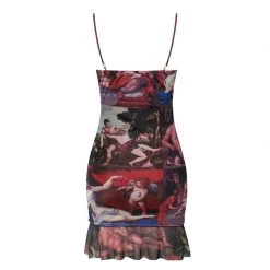 Boogzel Apparel Angel Print Mini Dress Clothing