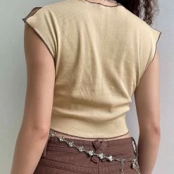 Boogzel Apparel Miss Angel Ribbed Top Y2K OUTFITS