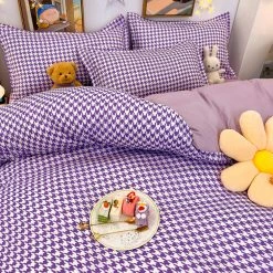 Boogzel Apparel Pastel Dogtooth Check Bedding Set