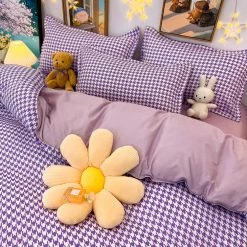 Boogzel Apparel Pastel Dogtooth Check Bedding Set