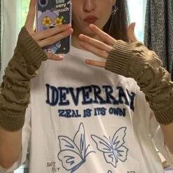 Boogzel Apparel Softie Heart Arm Warmers FAIRY GRUNGE