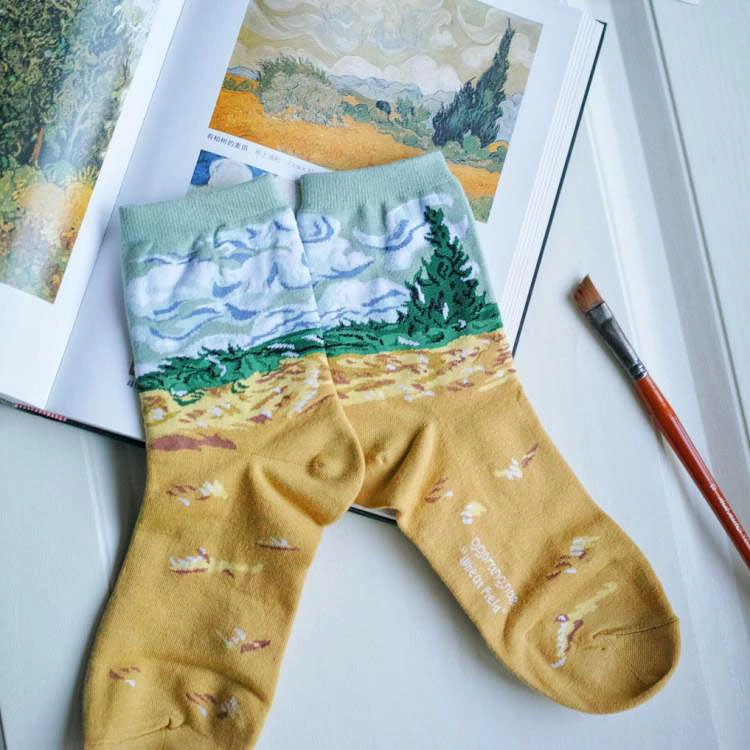 Boogzel Apparel Art Series 4 Pack Socks COTTAGECORE / ARTSY 2 Boogzel Apparel Art Series 4 Pack Socks COTTAGECORE / ARTSY