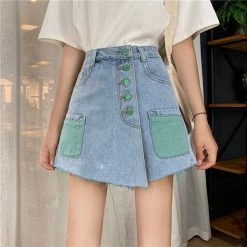 Boogzel Apparel Artsy Denim Skirt AESTHETIC CLOTHES