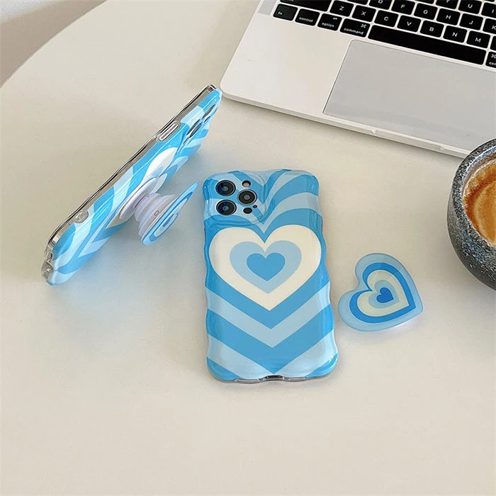 Boogzel Apparel Baby Blue Heart IPhone Case IPHONE CASES 3 Boogzel Apparel Baby Blue Heart IPhone Case IPHONE CASES