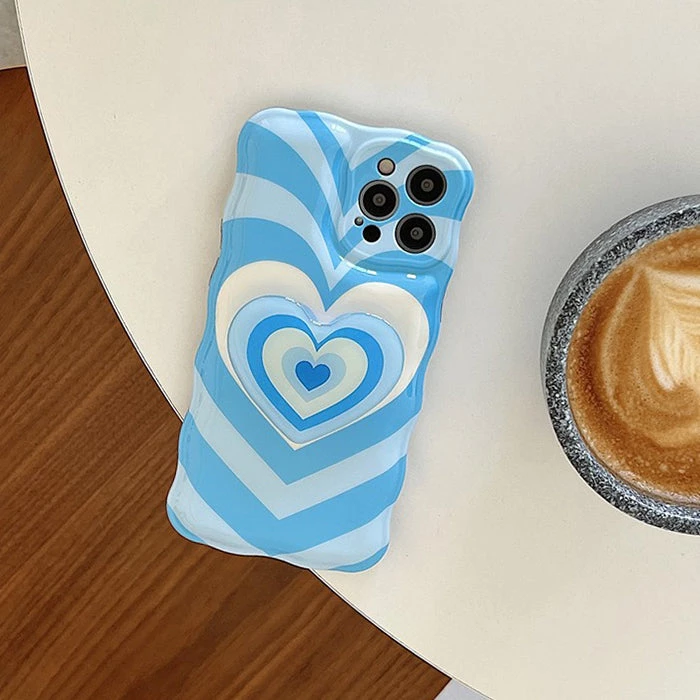Boogzel Apparel Baby Blue Heart IPhone Case IPHONE CASES 2 Boogzel Apparel Baby Blue Heart IPhone Case IPHONE CASES