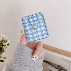Boogzel Apparel Baby Blue Plaid AirPods Case
