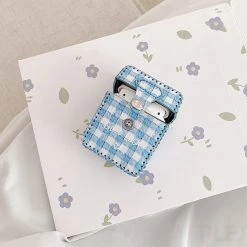 Boogzel Apparel Baby Blue Plaid AirPods Case 7 Boogzel Apparel Baby Blue Plaid AirPods Case