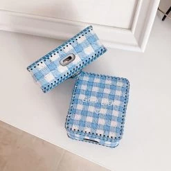 Boogzel Apparel Baby Blue Plaid AirPods Case 9 Boogzel Apparel Baby Blue Plaid AirPods Case