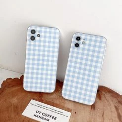 Boogzel Apparel Baby Blue Plaid IPhone Case IPHONE CASES