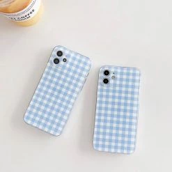 Boogzel Apparel Baby Blue Plaid IPhone Case IPHONE CASES