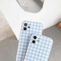 Boogzel Apparel Baby Blue Plaid IPhone Case IPHONE CASES