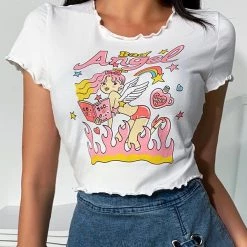 Boogzel Apparel Bad Angel Crop Top