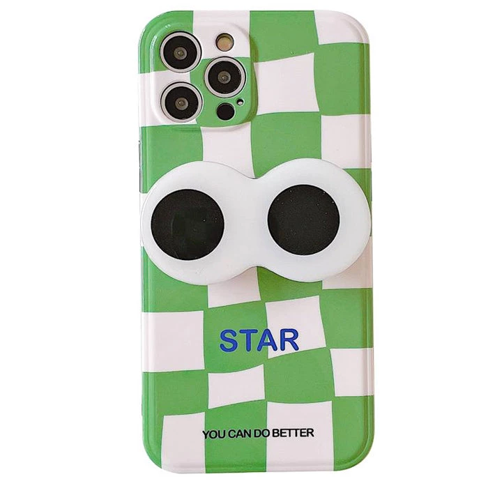 Boogzel Apparel Big Eyes Checkered IPhone Case IPHONE CASES 1 Boogzel Apparel Big Eyes Checkered IPhone Case IPHONE CASES