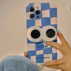 Boogzel Apparel Big Eyes Checkered IPhone Case IPHONE CASES 12 Boogzel Apparel Big Eyes Checkered IPhone Case IPHONE CASES