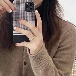 Boogzel Apparel Black & White Plaid IPhone Case