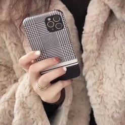 Boogzel Apparel Black & White Plaid IPhone Case