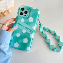 Boogzel Apparel IPHONE CASES Blue Floral Chain IPhone Case