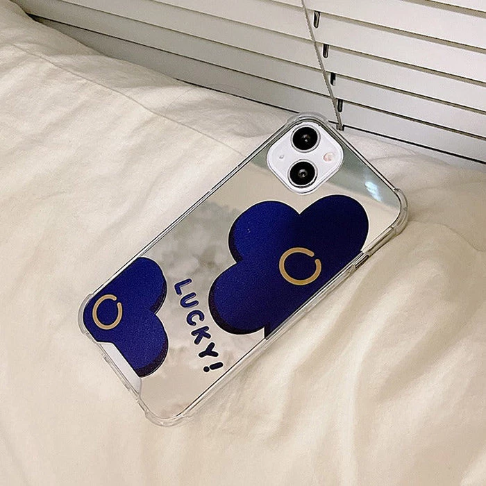 Boogzel Apparel IPHONE CASES Blue Flower Mirror IPhone Case 3 Boogzel Apparel IPHONE CASES Blue Flower Mirror IPhone Case
