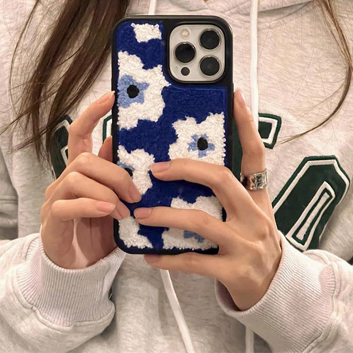 Boogzel Apparel IPHONE CASES Blue Flowers IPhone Case 2 Boogzel Apparel IPHONE CASES Blue Flowers IPhone Case